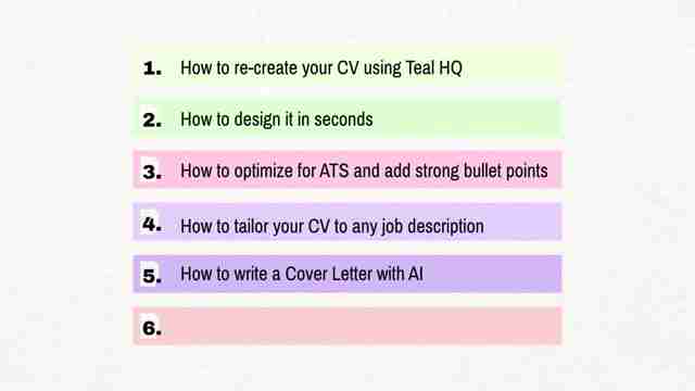 使用Teal HQ AI简历生成器,轻松打造完美简历