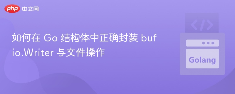 Go结构体封装bufio.Writer与文件操作方法