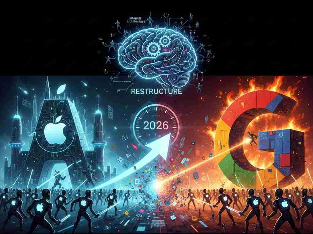 苹果重组AI战队硬槓Google!内部架构大洗牌 目标直指2026