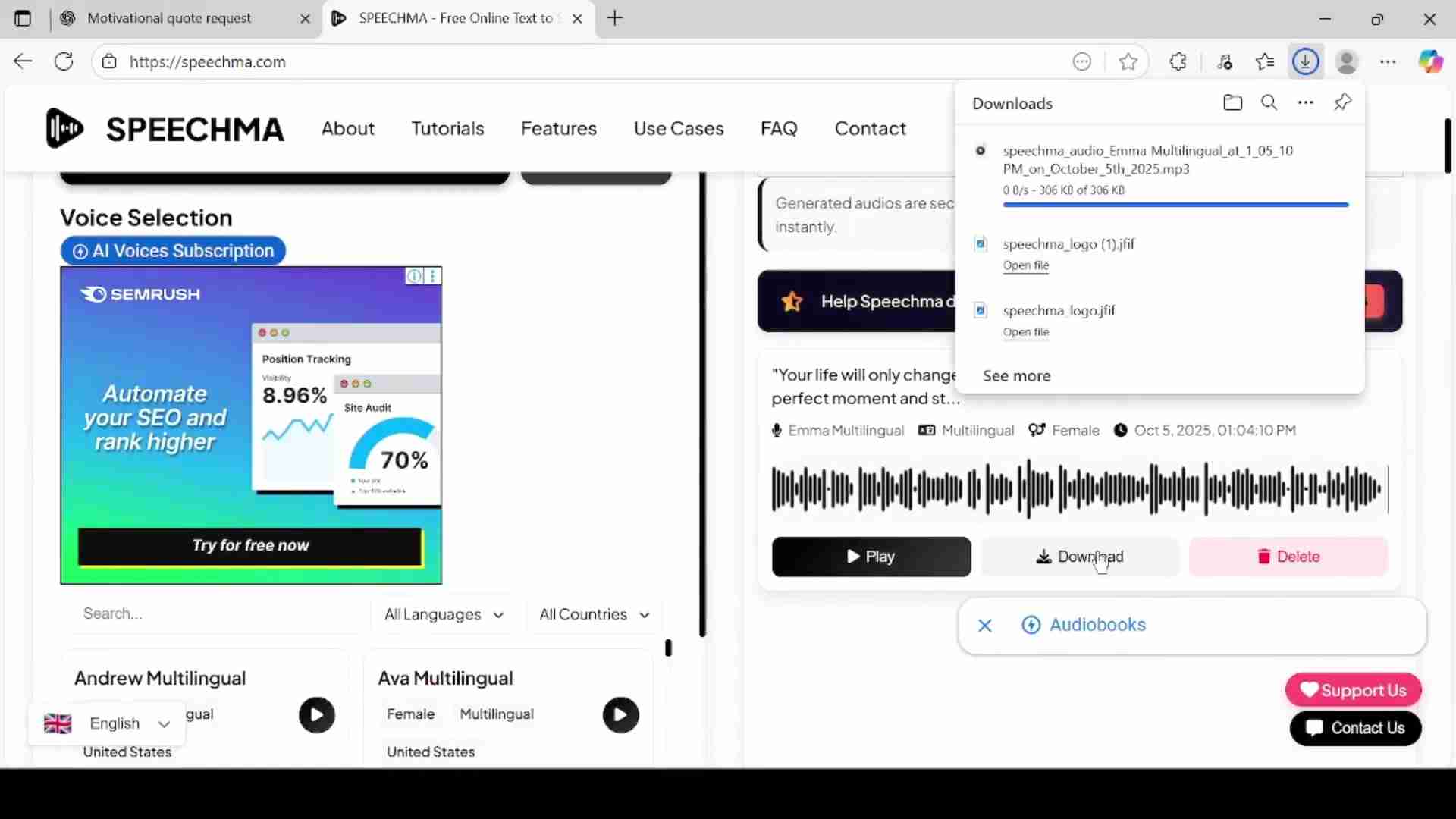 SPEECHMA AI:免费文本转语音工具终极指南