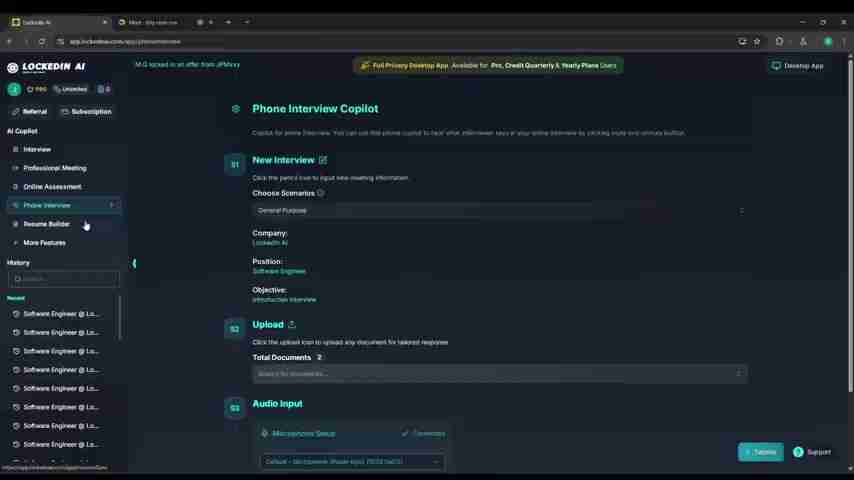 Lockedin AI教程：高效提升面试和职业技能