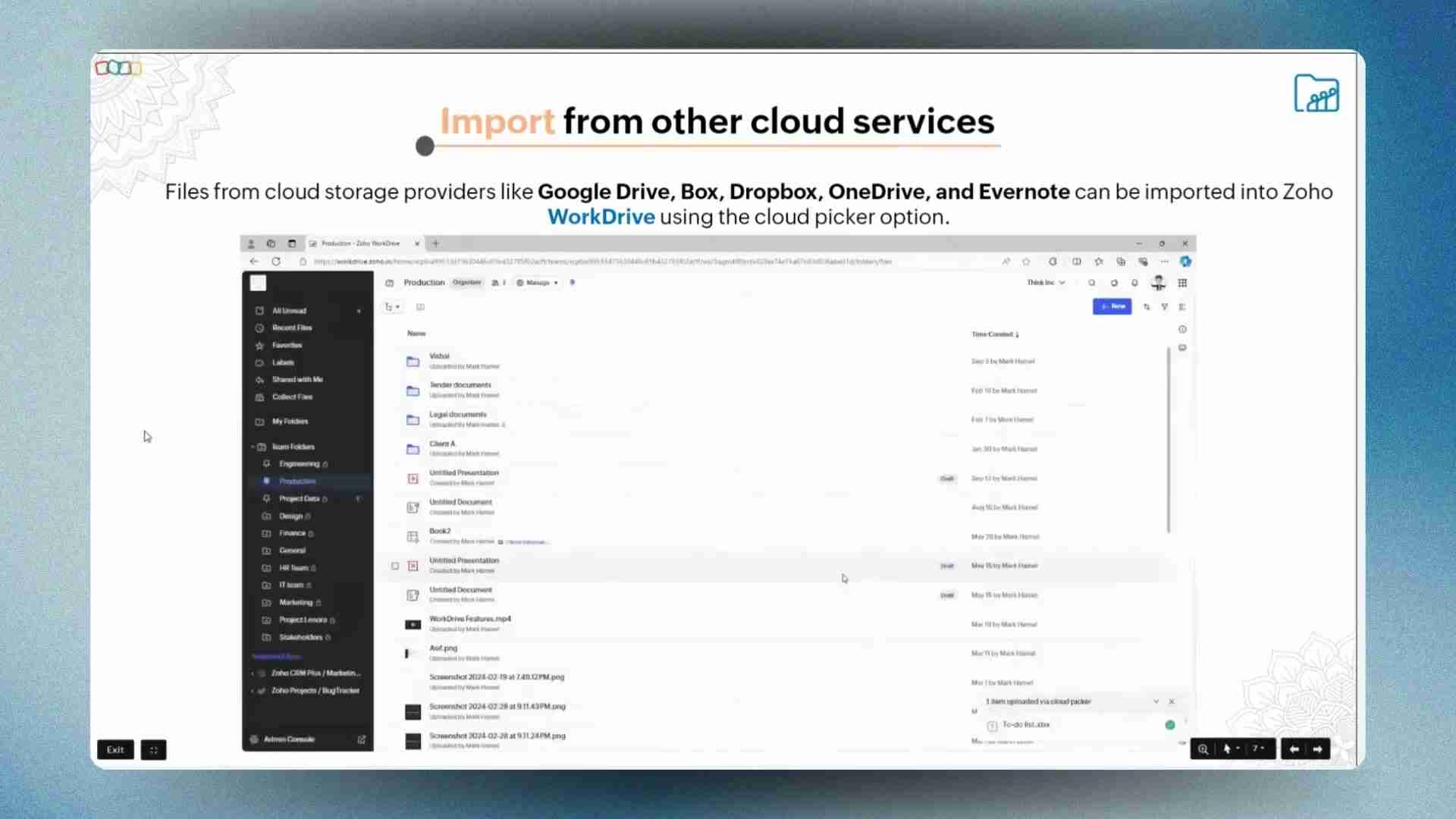Zoho WorkDrive终极指南:数据迁移、协同办公、效率提升