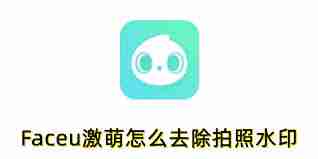 Faceu激萌拍照水印怎么去除