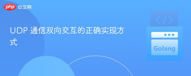 UDP双向通信怎么实现？