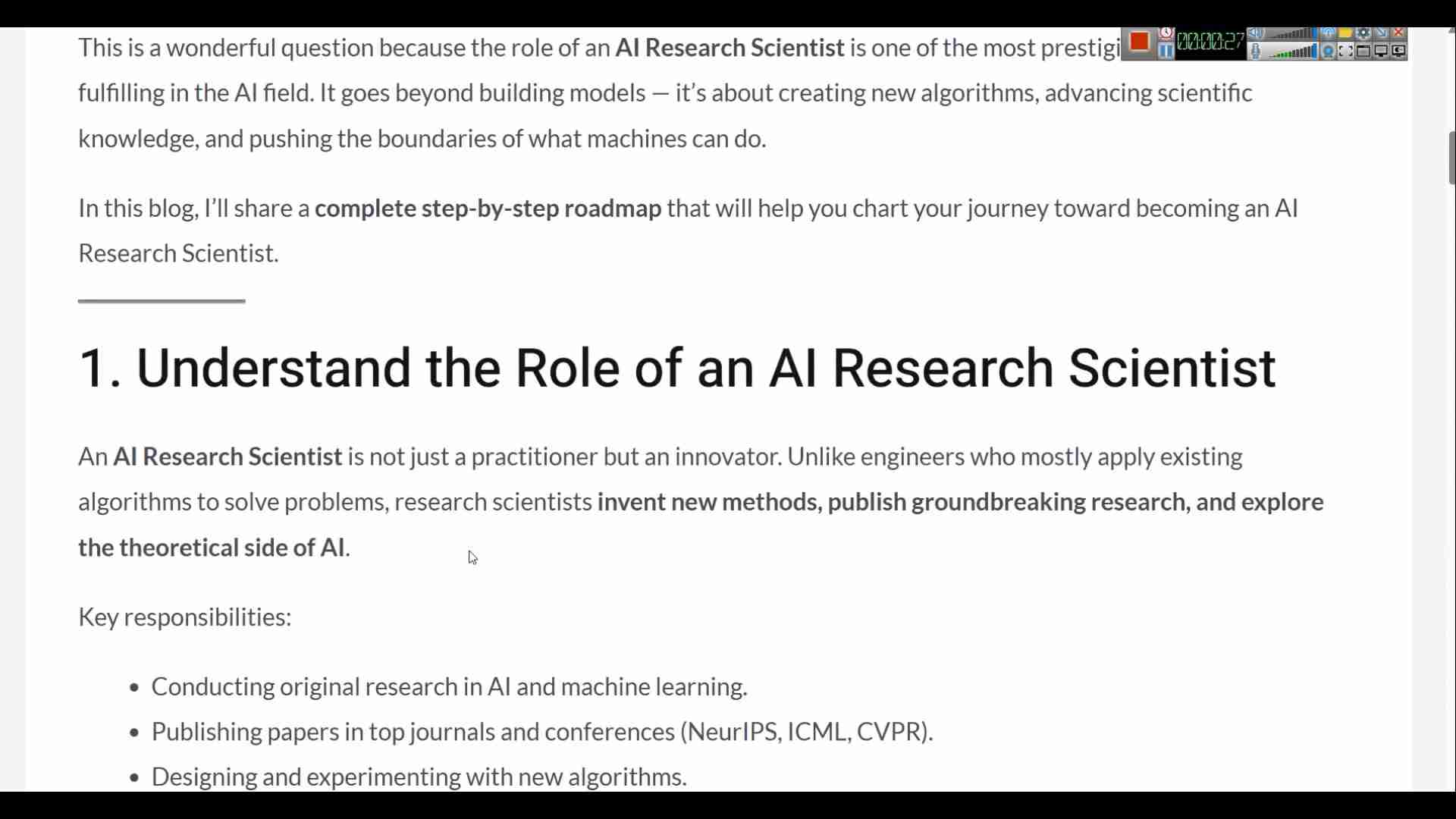 成为AI研究科学家的完整路线图