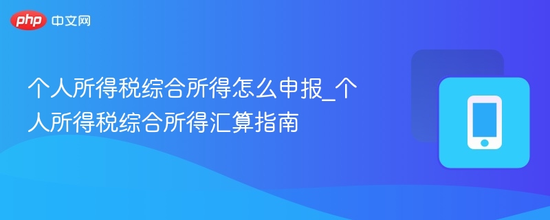 个人所得税综合所得怎么申报_个人所得税综合所得汇算指南
