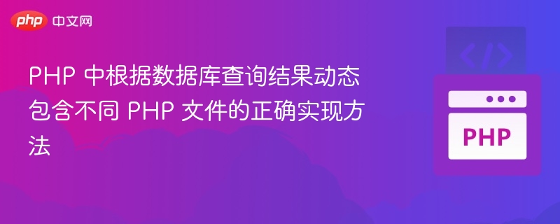 PHP动态包含文件的正确方式