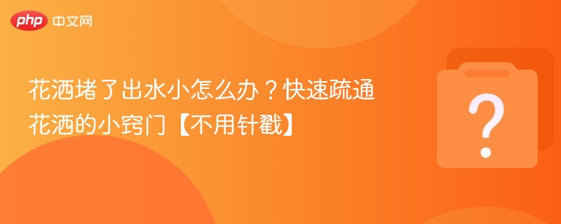 花洒堵了出水小怎么办?快速疏通花洒的小窍门【不用针戳】