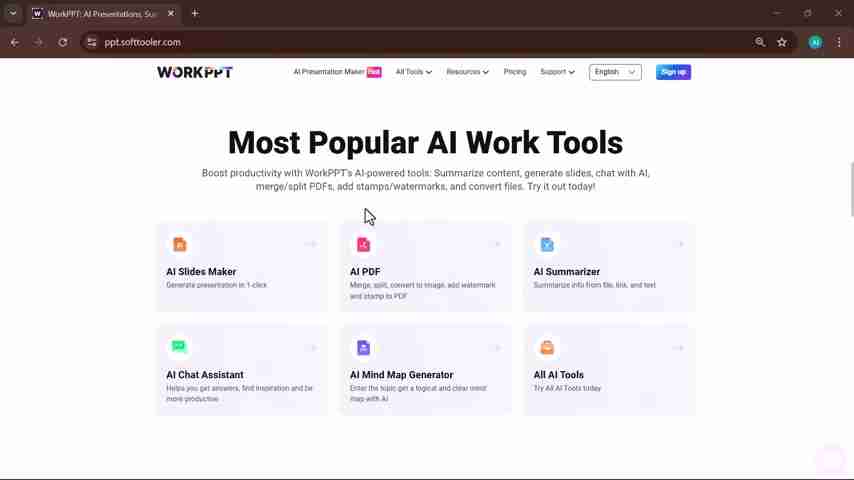 WorkPPT：AI驱动的PPT制作工具，快速提升演示效率