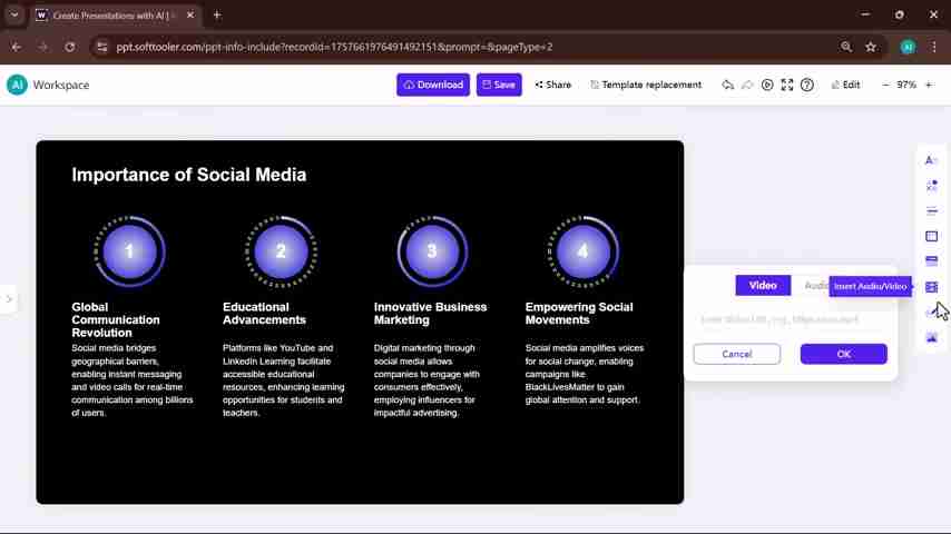 WorkPPT：AI驱动的PPT制作工具，快速提升演示效率