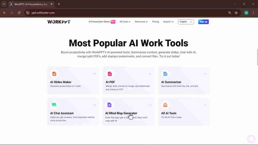 WorkPPT：AI驱动的PPT制作工具，快速提升演示效率