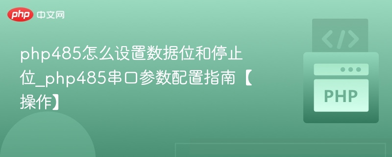 PHP485串口配置详解与设置教程