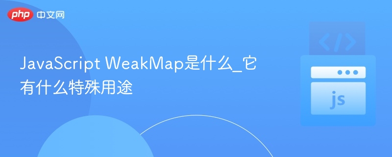 JavaScriptWeakMap是什么？怎么用？
