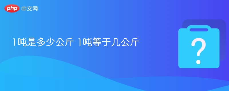 1吨等于多少公斤？