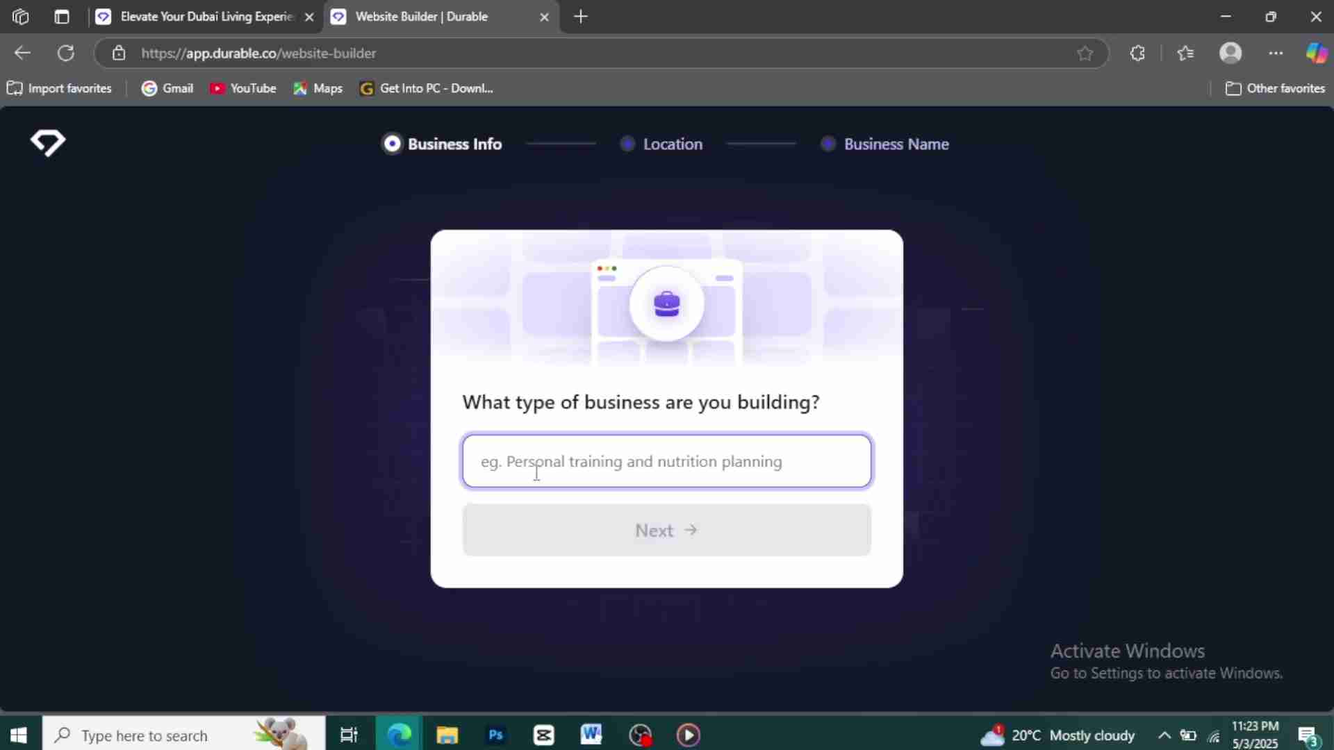 Durable AI网站构建器：无需编码，快速创建专业网站