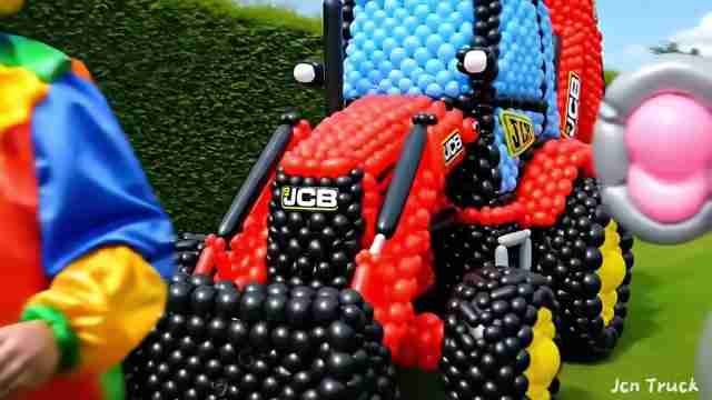 创意无限：气球艺术与工程车辆的奇妙世界