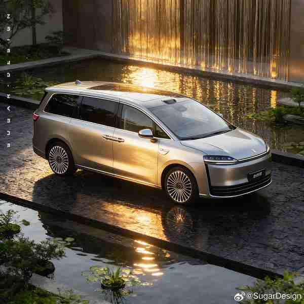 智界V9最新渲染图曝光：车身修长 或配备旋转座椅