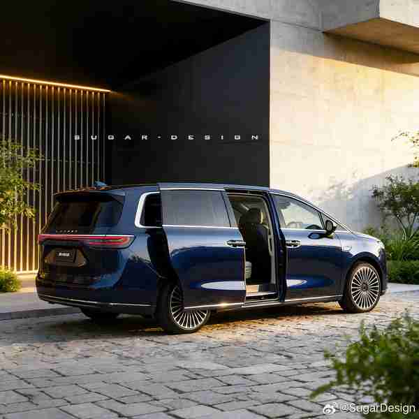 智界V9最新渲染图曝光：车身修长 或配备旋转座椅