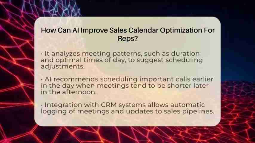 AI赋能销售日历:优化销售代表的时间管理与效率提升