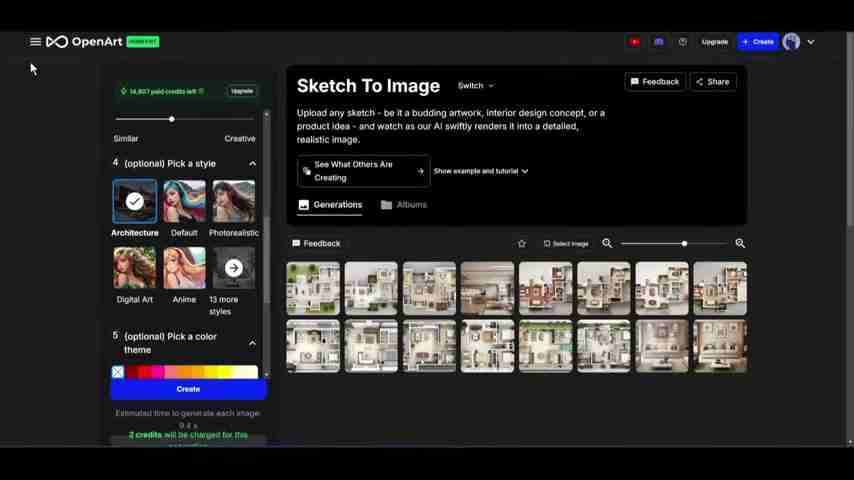 OpenArt AI教程：草图秒变3D渲染图和精美贴纸