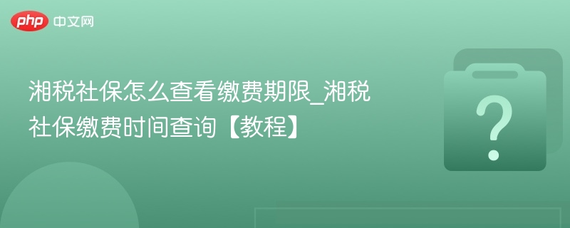 湘税社保缴费时间查询方法【教程】