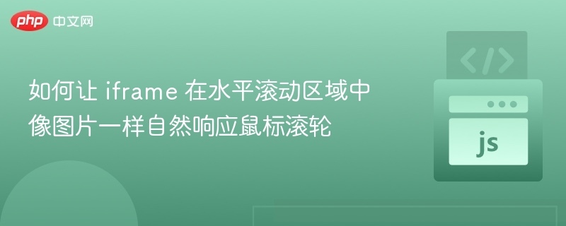 如何让 iframe 在水平滚动区域中像图片一样自然响应鼠标滚轮
