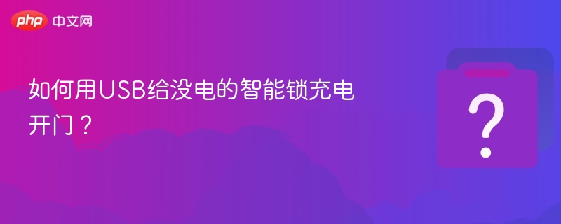 如何用USB给没电的智能锁充电开门？