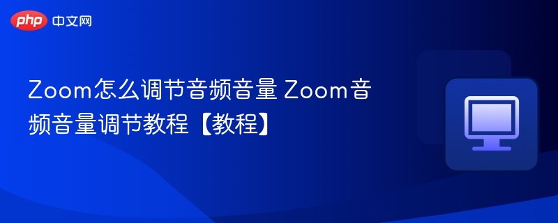 Zoom音量调节技巧与设置教程