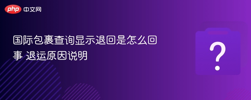 国际包裹查询显示退回是怎么回事 退运原因说明
