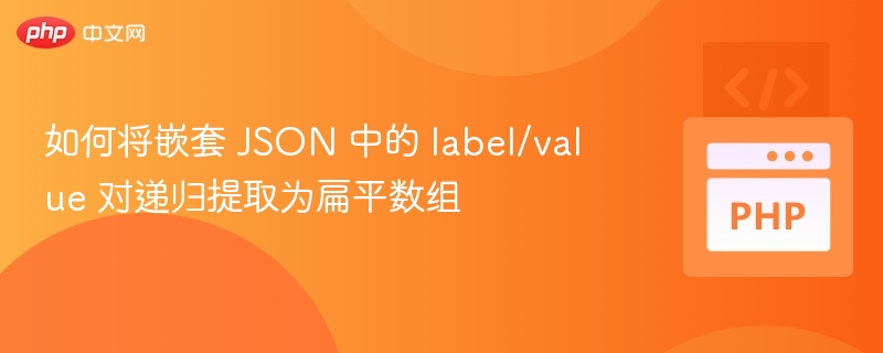 递归提取JSONlabel/value为扁平数组方法