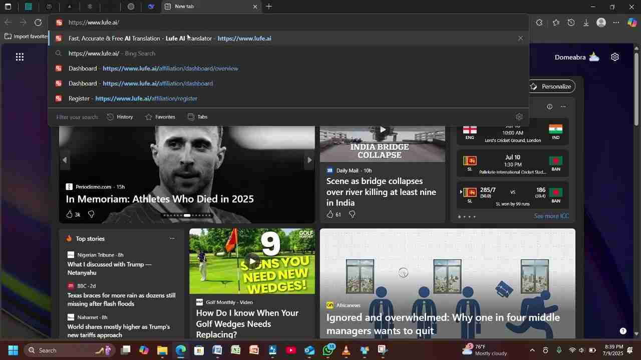 Lufe AI：最佳AI翻译工具，快速、准确、免费