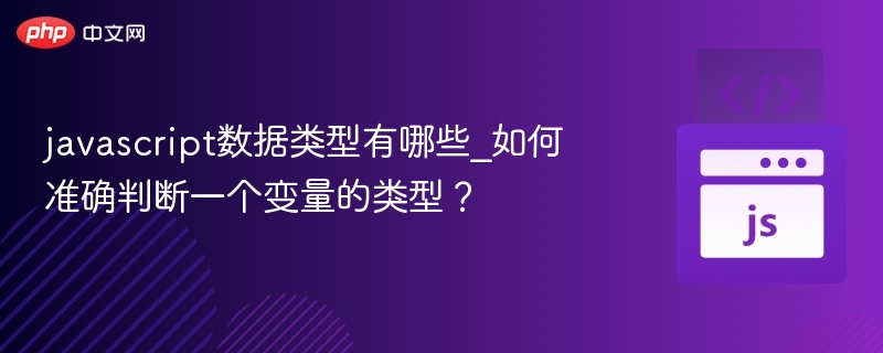 JavaScript常见数据类型有哪些？如何判断变量类型？