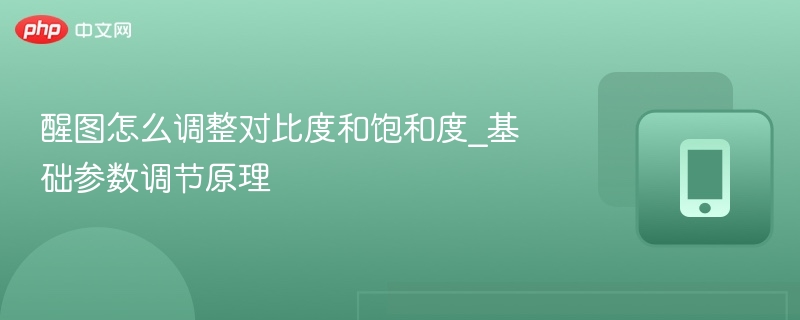 醒图怎么调整对比度和饱和度_基础参数调节原理