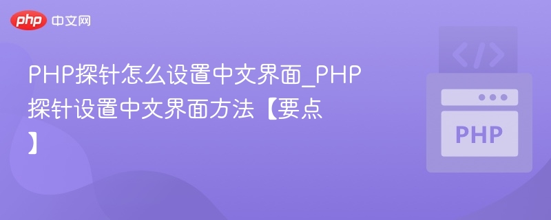 PHP探针怎么设置中文界面_PHP探针设置中文界面方法【要点】
