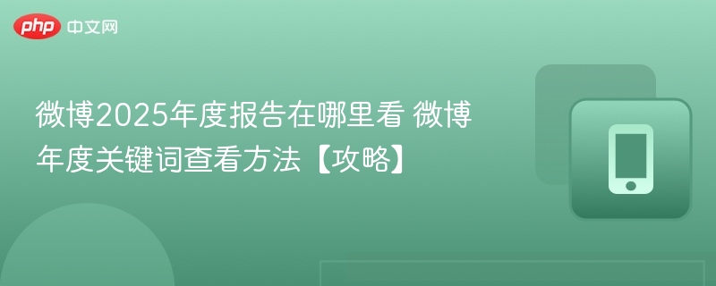 微博2025年度报告怎么查看？