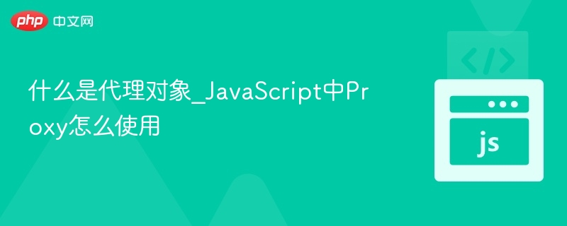 JavaScript代理对象Proxy使用详解
