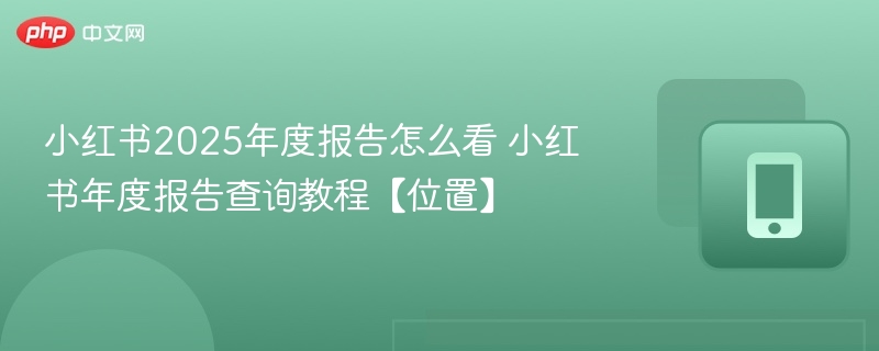 小红书年度报告怎么查？2025报告教程