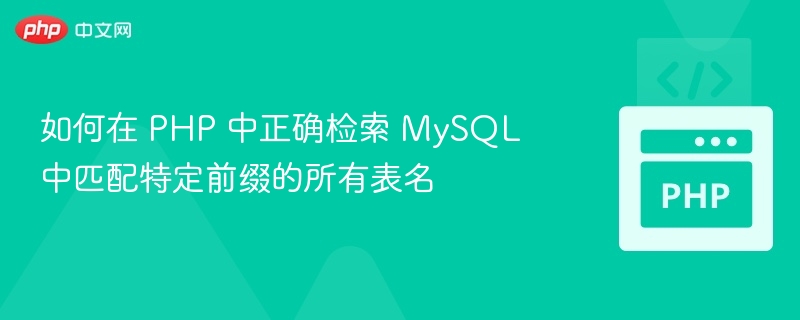 PHP获取MySQL所有前缀表名技巧