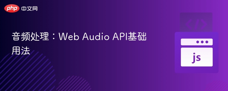 音频处理：Web Audio API基础用法
