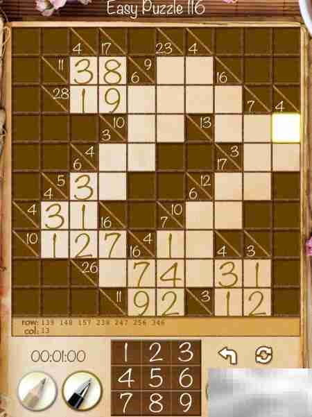 Real Kakuro新手攻略：Easy关卡