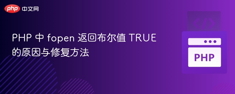 fopen返回true的原因及解决方法
