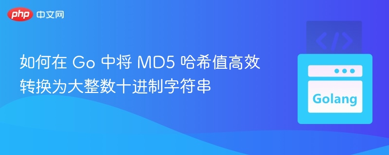 Go实现MD5转大整数字符串技巧