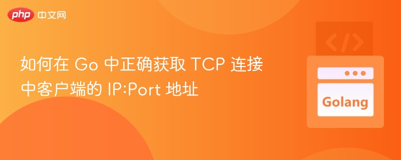 如何在 Go 中正确获取 TCP 连接中客户端的 IP:Port 地址
