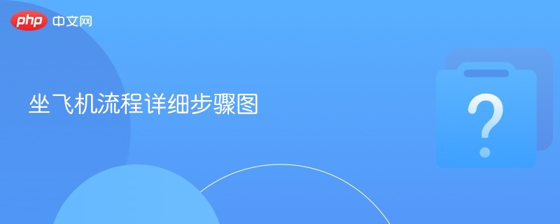 坐飞机流程图解：从出发到登机全步骤