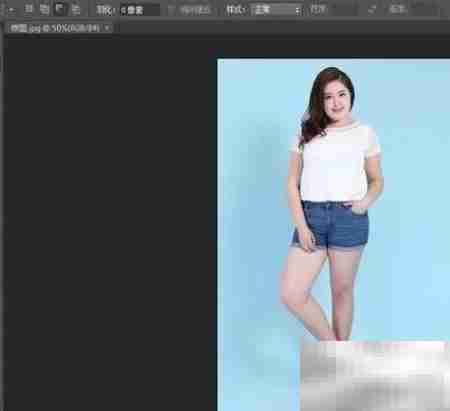 PS一键拉长人像技巧