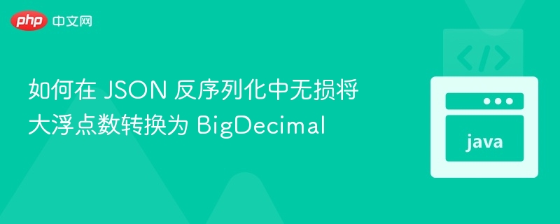 如何在 JSON 反序列化中无损将大浮点数转换为 BigDecimal
