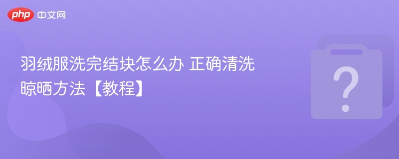 羽绒服洗完结块怎么办 正确清洗晾晒方法【教程】