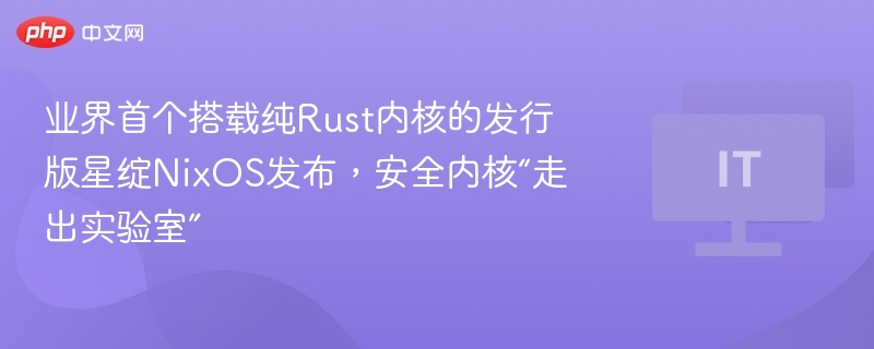 业界首个搭载纯Rust内核的发行版星绽NixOS发布，安全内核“走出实验室”