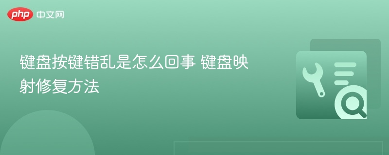 键盘按键错乱怎么解决