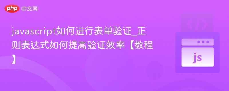 JavaScript表单验证技巧与正则应用